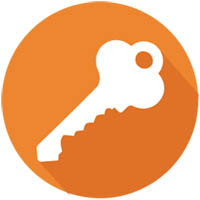 key image with orange background